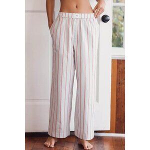 The Wren Boxer Trousers by Anthropologie LIGHT BLUE Striped M